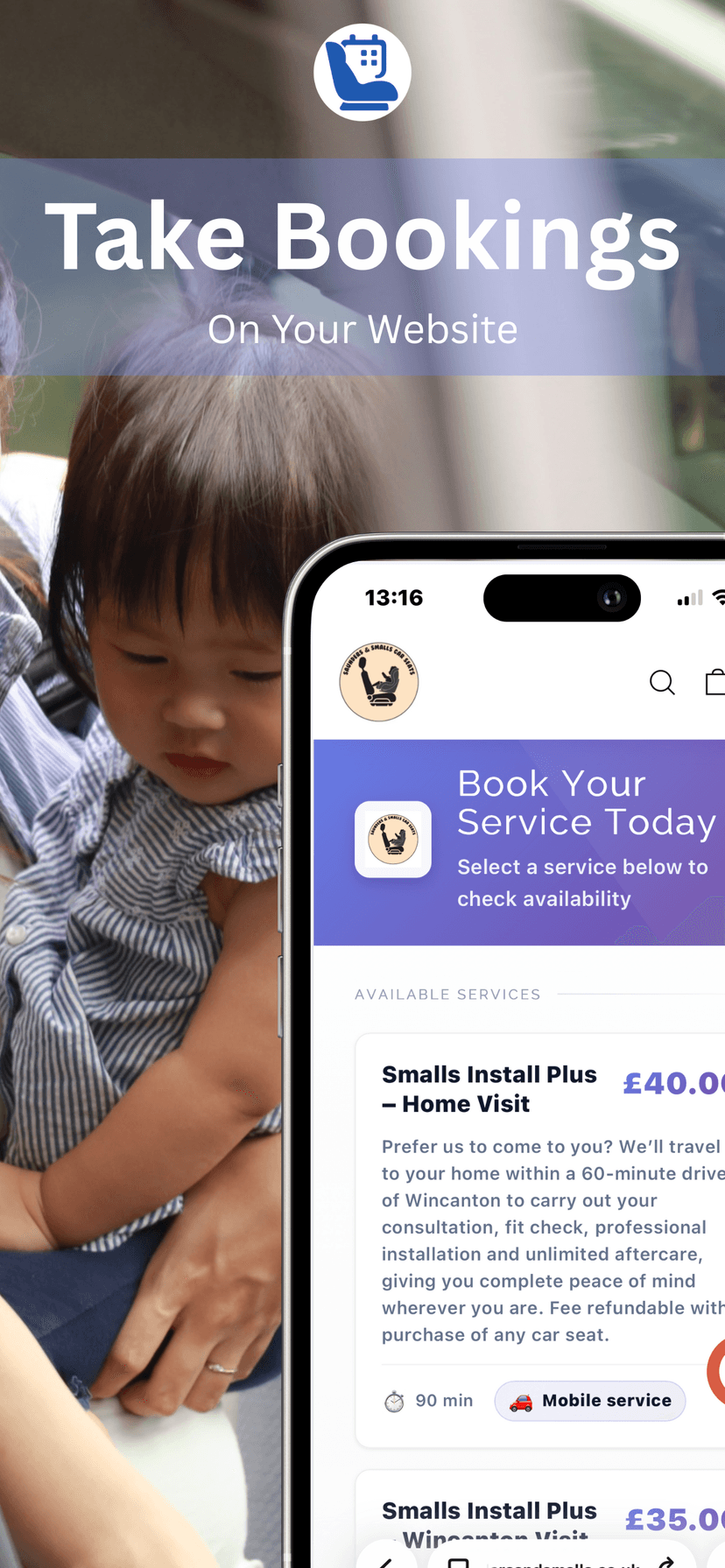 TotBook Website Booking Widget